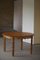 Danish Modern Round Dining Table in Solid Oak with Two Extensions, 1960s, Image 1