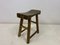 Antique Rustic Stool in Elm, Image 12