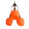 Lámpara colgante en cascada Lucitie italiana en naranja, años 60, Imagen 7