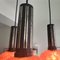 Italian Orange Light Lucitie Cascading Spaghetti Hanging Lamp, 1960s 14