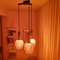 Italian Orange Light Lucitie Cascading Spaghetti Hanging Lamp, 1960s 10