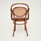 Antique Bentwood & Leather Dining Chairs by Thonet, Set of 4, Image 11