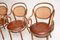 Antique Bentwood & Leather Dining Chairs by Thonet, Set of 4 7