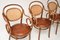 Antique Bentwood & Leather Dining Chairs by Thonet, Set of 4, Image 8