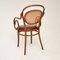Antique Bentwood & Leather Dining Chairs by Thonet, Set of 4 10