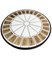 Round Wooden & White Ceramic Dining Table by Roger Capron, 1950s 4