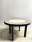 Round Wooden & White Ceramic Dining Table by Roger Capron, 1950s 13