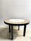 Round Wooden & White Ceramic Dining Table by Roger Capron, 1950s, Image 13
