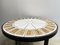 Mesa de comedor redonda de madera y cerámica blanca de Roger Capron, años 50, Imagen 7