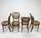 Mid-Century Dining Chairs in Bentwood and Cane, 1960s, Set of 4 3