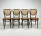 Mid-Century Dining Chairs in Bentwood and Cane, 1960s, Set of 4 2