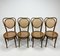 Mid-Century Dining Chairs in Bentwood and Cane, 1960s, Set of 4 4