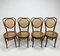 Mid-Century Dining Chairs in Bentwood and Cane, 1960s, Set of 4, Image 4
