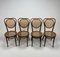 Mid-Century Dining Chairs in Bentwood and Cane, 1960s, Set of 4, Image 5
