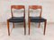 Vintage Scandinavian Teak Chairs in the Style of Niels Otto Moller, 1950s, Set of 2 1