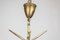 Brass and Glass Lamp, 1950s 3