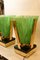 Lampade da tavolo in cristallo di Murano verde, anni '70, set di 2, Immagine 7