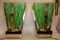 Table Lamps in Green Murano Crystal Glass, 1970s, Set of 2 1