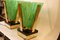 Lampade da tavolo in cristallo di Murano verde, anni '70, set di 2, Immagine 4