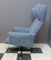 Blue Highback Swivel Chair, 1960s 8