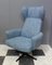 Blue Highback Swivel Chair, 1960s 2