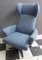 Blue Highback Swivel Chair, 1960s 7