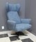 Blue Highback Swivel Chair, 1960s 1
