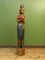 Large Eastern Lady Statue in Painted Wood 5