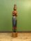 Large Eastern Lady Statue in Painted Wood, Image 4