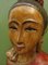 Grande Statue de Dame Orientale en Bois Peint 14