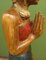 Grande Statue de Dame Orientale en Bois Peint 7