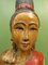 Large Eastern Lady Statue in Painted Wood 17