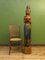 Large Eastern Lady Statue in Painted Wood, Image 2