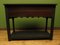 Console Side Table in Black Painted Oak with Drawers and Natural Oak Top, 1930s 12