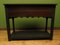 Console Side Table in Black Painted Oak with Drawers and Natural Oak Top, 1930s, Image 12