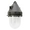 Vintage Industrial Clear Glass & Grey Pendant Light 1