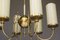 Tubi in ottone e vetro opalino, Germania, anni '40, Immagine 6