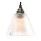 Vintage Industrial Clear Glass Pendant Light from Holophane 2