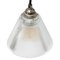 Vintage Industrial Clear Glass Pendant Light from Holophane 7