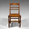 Antique English Oak Dining Chairs, 1910s, Set of 8 7