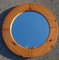 Large Mid-Century Scandinavian Pitch Pine Round Wall Mirror 6