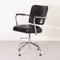 Black Office Chair with New Leatherette Upholstery by Fana, 1950s, Image 2