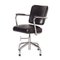 Black Office Chair with New Leatherette Upholstery by Fana, 1950s 1