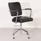 Black Office Chair with New Leatherette Upholstery by Fana, 1950s, Image 4