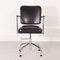 Black Office Chair with New Leatherette Upholstery by Fana, 1950s 3