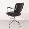 Black Office Chair with New Leatherette Upholstery by Fana, 1950s 7