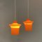 Lámparas colgantes B-1204 de vidrio opalino naranja de Raak Design Team para Raak, años 60, Imagen 2