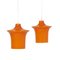 Lámparas colgantes B-1204 de vidrio opalino naranja de Raak Design Team para Raak, años 60, Imagen 1