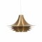 Gold Coloured Danish Hanging Lamp with 5 Layers, 1970s 1