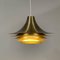 Gold Coloured Danish Hanging Lamp with 5 Layers, 1970s, Image 3
